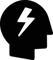 Brain idea symbol icon vector image. Illustration of the creative intelligence think design image. EPS 10