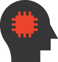 Brain idea symbol icon vector image. Illustration of the creative intelligence think design image. EPS 10