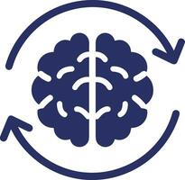 Brain idea symbol icon vector image. Illustration of the creative intelligence think design image. EPS 10