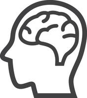 Brain idea symbol icon vector image. Illustration of the creative intelligence think design image. EPS 10