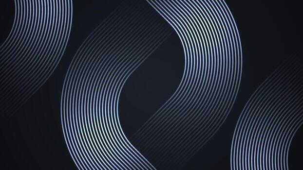 Black simple abstract background with lines in a curved style geometric style as the main element. vector