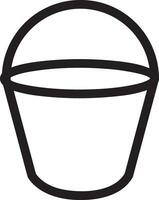 Bucket icon symbol vector image. Illustration of the bucket cleaning equipment washing outline design image. EPS 10