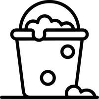 Bucket icon symbol vector image. Illustration of the bucket cleaning equipment washing outline design image. EPS 10