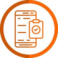 Mobile Check List  Vector Icon Design
