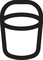 Bucket icon symbol vector image. Illustration of the bucket cleaning equipment washing outline design image. EPS 10