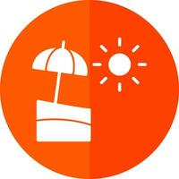 Sun Umbrella  Vector Icon Design