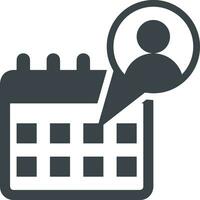 Calendar schedule icon symbol image vector. Illustration of the modern appointment reminder agenda symbol graphic design image. EPS 10 vector