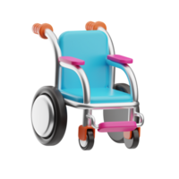 hospital whell chair illustration 3d png