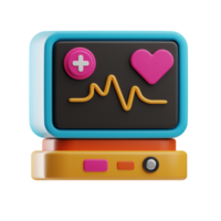 hospital Cardiogram illustration 3d png