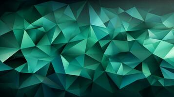 Green polygon background photo