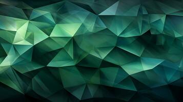 Green polygon background photo