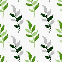 Organic leaves seamless pattern. Simple style. Botanical background. Decorative forest leaf wallpaper. vector