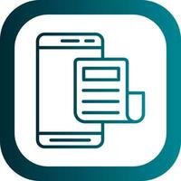 Mobile Newspaper  Vector Icon Design