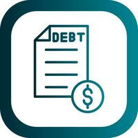 Debt Vector Icon Design