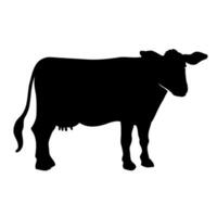 un sencillo icono de un joven vaca - novilla vector