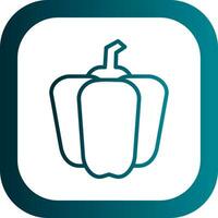 Bell Pepper Vector Icon Design