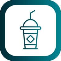 Iced Coffee Vector Icon Design