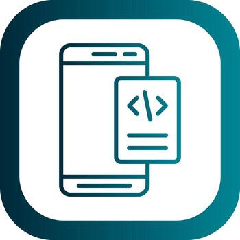 móvil codificación vector icono diseño