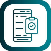 Mobile Check List  Vector Icon Design