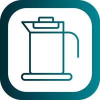 French Press Vector Icon Design