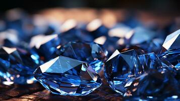 Sparkling blue diamond background photo