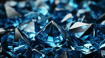 Sparkling blue diamond background photo