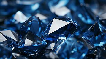 Sparkling blue diamond background photo