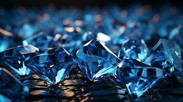 Sparkling blue diamond background photo