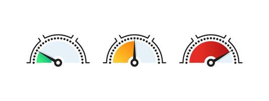 Dashboard with arrows. Risk Gauge Scale. Dial indicator. Vector scalable graphics