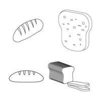 Bread icon vector