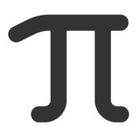 Pi matemáticas icono vector