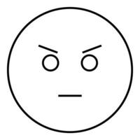 angry face icon vector