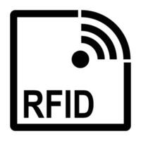 radio frecuencia identificación o rfid icono vector