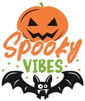 spooky vibes halloween vector