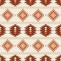 Ethnic Aztec seamless pattern Tribal Navajo patternGeometric ornament Vector illustration in boho style Rug textile print texture