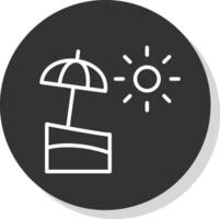 Sun Umbrella  Vector Icon Design