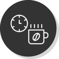 diseño de icono de vector de tiempo de café