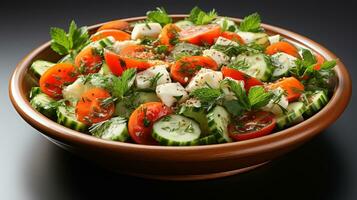 fresh and sweet vegetable salad photo