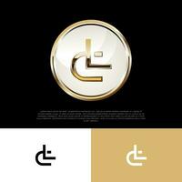 CL Initial Modern Luxury Emblem Logo Template for Business vector