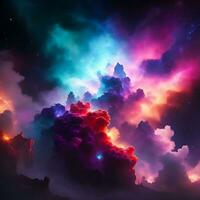 Hyper realistic galaxy and nebula photo with purple and pink color tone, Ai Generative