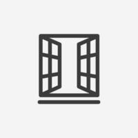 Window line flat icon vector. Premium quality symbol. Home, house symbol vector