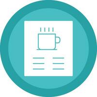 Coffee Menu Vector Icon Design