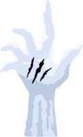 Víspera de Todos los Santos concepto zombi mano png