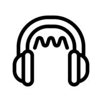 auriculares icono vector símbolo diseño ilustración