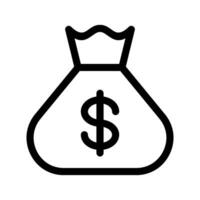 Money Bag Icon Vector Symbol Design Illustration