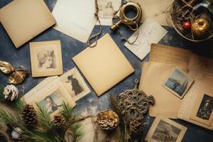 Christmas paper mockup, photo