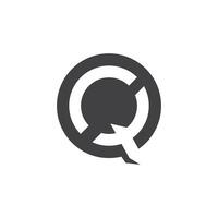 Q Letter Icon And Symbol Template vector