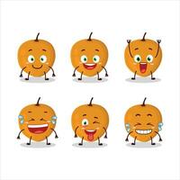 Cartoon character of lulo fruit with smile expression vector