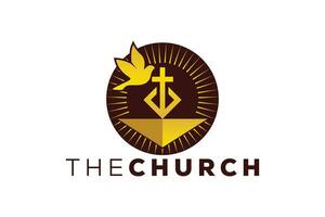 Trendy and Professional letter W church sign Christian and peaceful vector logo design