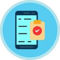Mobile Check List  Vector Icon Design